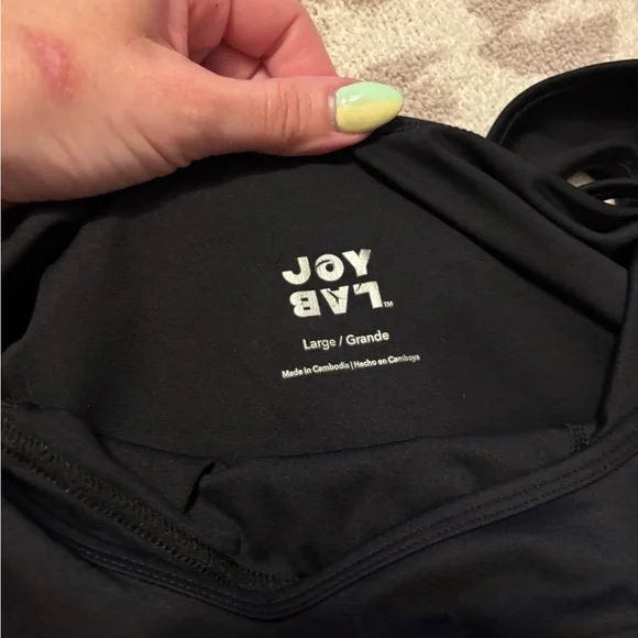 JoyLab size Large black spaghetti strap athleisure dress - Picture 3 of 4